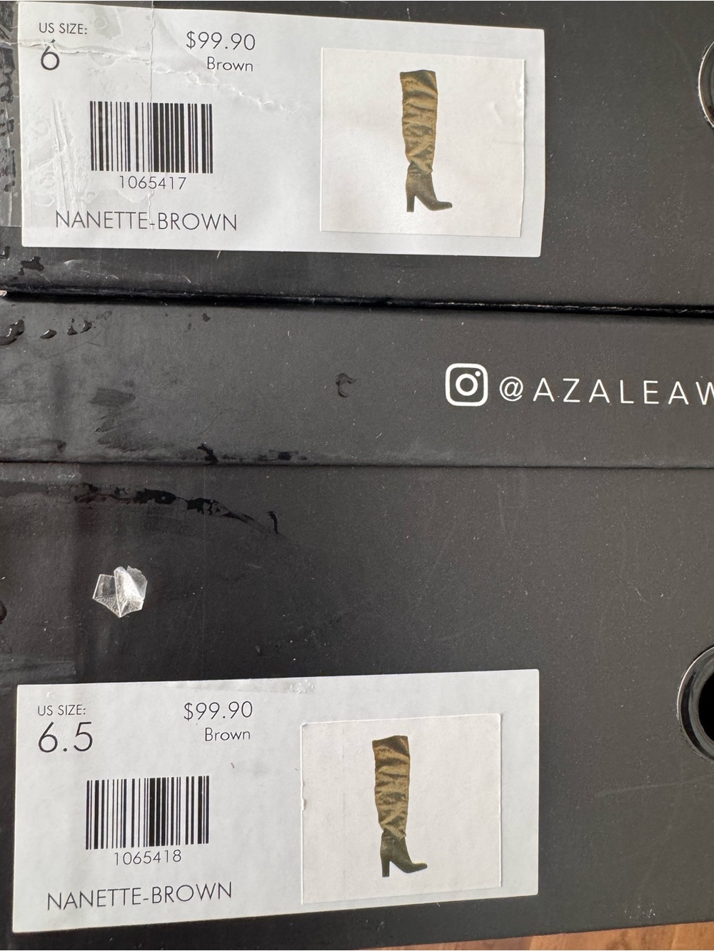 Azalea Wang Nanette Brown Thigh-High Boots โ NIB โ Sizes 6 & 6.5 - Picture 7 of 7